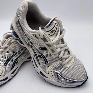 ASICS Gel-Kayano 14 White Midnight Sneaker 1202A056-109 Womens Size 6.5 VGC - Picture 1 of 15