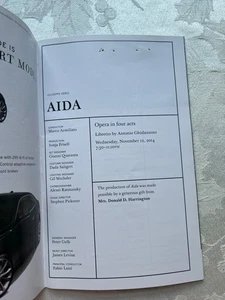 AIDA playbill The Metropolitan Opera 2014 - Picture 1 of 6