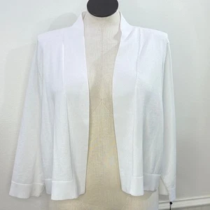 Calvin Klein 3X Strickjacke Pullover Weiß Crop Minimalistisch Klassisch Frühling Sommer - Bild 1 von 16