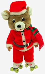1970's Vtg LEARNING to ROLLER SKATE Christmas Santa Bear Musical Animated VIDEO - Picture 1 of 9