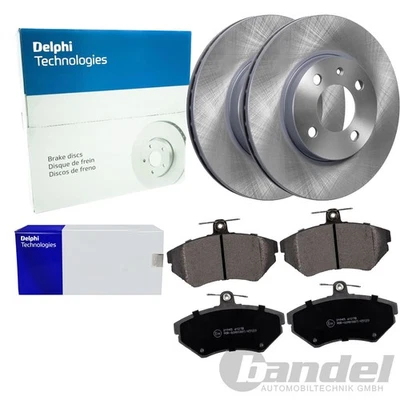 DELPHI Discos de Freno 256mm + Pastillas Delanteras Apto para VW Passat 35i - Imagen 1 de 3