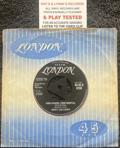 Jerry Lee Lewis  High School Confidential 7'' Vinyl 1958 CLEANED/TESTED EX VIDEO - Bild 1 von 7