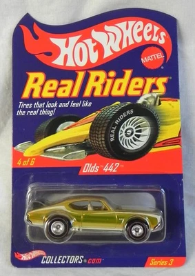 Hot Wheels "Olds 442", Real Riders Serie 3, Redlines, Edición Limitada, MOMC Foto 1 de 4