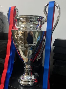 Champions League Trophy Resin Replica Trophy 77cm Height (Full Size) With Ribbon - Picture 1 of 9