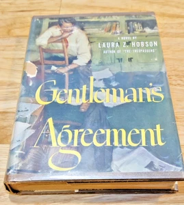 Gentleman's Agreement by Laura Z. Hobson (Book Club Edition, 1947) - Foto 1 di 8