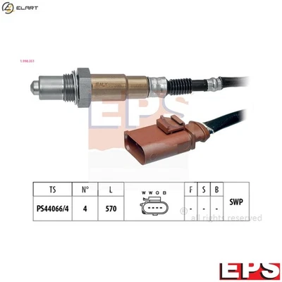 LAMBDA SENSOR 1.998.351 FOR SKODA KAROQ OCTAVIA/III/Combi SUPERB KODIAQ  VW - Image 1 of 4