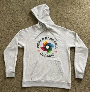 World Baseball Classic 2023 Large L Hoodie Gray Legends WBC Logo RARE - Picture 1 of 12