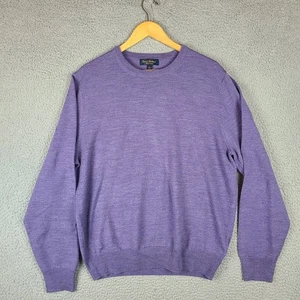 Brooks Brothers Saxxon Wollpullover Herren Large lila Rundhals Strickpullover - Bild 1 von 6