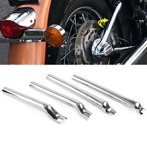 Hintere Schwingenrohrabdeckungen für Harley Heritage Softail Classic FLSTC Chrom - Bild 1 von 7