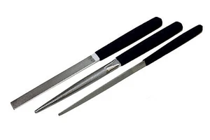 Guitar nut and saddle shapping file set, 3 files - Picture 1 of 3