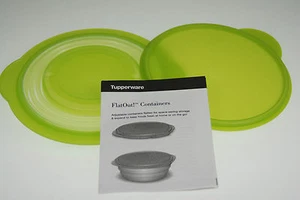 NEW Viintage Tupperware Galaxy Green Flat Out Container 700ml (3 cup) (B469) - Picture 1 of 1