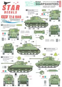Star Decals 1/72 BRITISH SHARPSHOOTERS 3./4. Grafschaft London Yeomanry 1944 - Bild 1 von 3