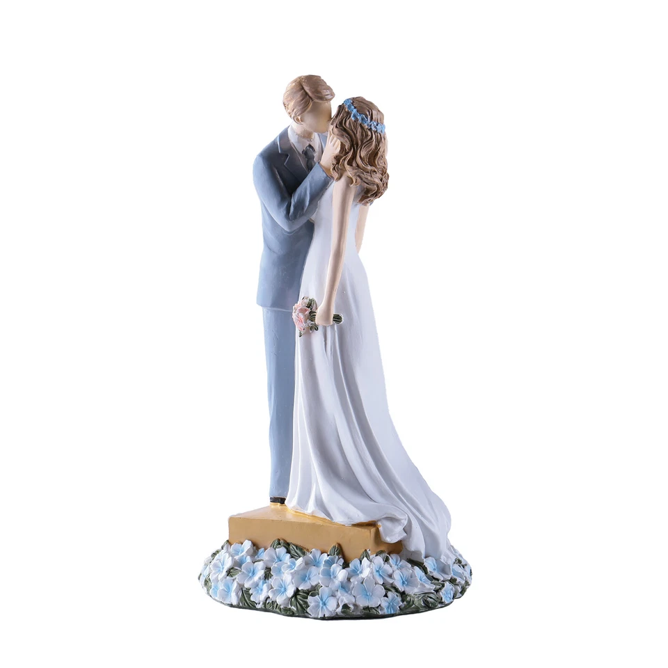 Brautpaar Figuren Tortenfigur Hochzeitspaar Tortenaufsatz Tischdeko 21cm - Bild 1 von 4