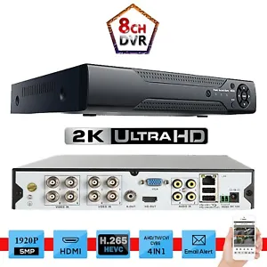8 Channel Ultra HD 5MP Digital 1920P DVR CCTV Video Recorder AHD VGA HDMI BNC UK - Picture 1 of 9