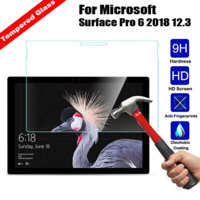 2Pcs for Microsoft Surface Pro 6 12.3 Tablet Tempered Glass Screen Protector - Image 1 of 4