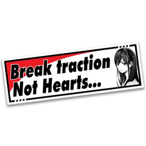 OFFICIAL TOUGE NATION "BREAK TRACTION, NOT HEARTS" JDM DRIFT RACE SLAP STICKER - Picture 1 of 1