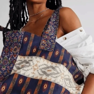 Free People Basel Tassel Patchwork Tote In Southwestern Pattern NWT - Image 1 of 4