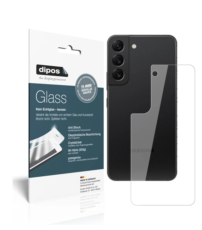 2x Pellicola Protettiva per Samsung Galaxy S22 posteriore Protezione Vetro - Immagine 1 di 4