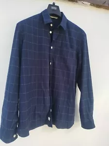 Freizeithemd Freitag marineblau mit karierten Linien für Herren Large - Bild 1 von 5