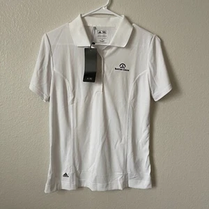 Adidas Golf Donna M Bianco Polo PureMotion 'Barton Creek' Golf Club Austin Nuovo con etichette - Foto 1 di 7