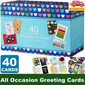 Burgoyne 40pcs Handmade Hand-Crafted All Occasion 3D Greeting Cards Collection - Picture 1 of 11