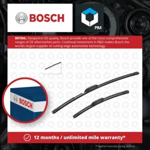 2x Wiper Blades (Pair) Flat Aero type A819S 3397014819 Bosch Aerotwin 650/425mm - Picture 1 of 6