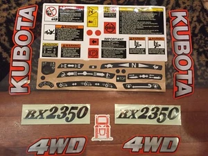 *OEM Kubota BX 2350 Tractor BX Decal Kit Tractor Decals Sticker FULL SET Restore - Picture 1 of 10