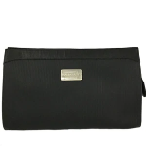 BVLGARI Millerighe PVC Leather Clutch Bag Black/2BD1684 - Picture 1 of 12