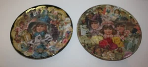 Juego de 2 platos de arte victoriano decoupage hechos a mano de 10" - Imagen 1 de 8