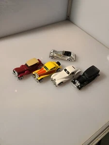 Lot of 5 VTG Loose Hot Wheels Talbot, Packard, Doozie, Bugatti & 20th Mercedes - Picture 1 of 12