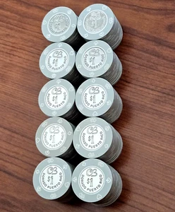 Lot 100 NEU 1980er CERROMAR BEACH CB $1 MÜNZE Casino Chip DORADO Puerto Rico Poker - Bild 1 von 11