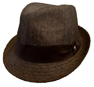 Stetson Fedora Hat Men's Size Small/Medium Linen Black and Gray All American - Picture 1 of 6