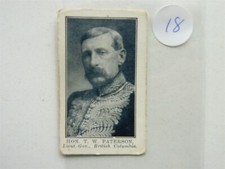 1912 IMPERIAL TOBACCO PROMINENT MEN OF CANADA CARD#10  THOMAS W. PATERSON NO18
