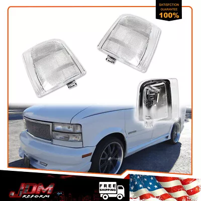 For 1995-2005 Chevrolet Astro GMC Safari Clear Lens Chrome Side Corner Lights 2X - Image 1 of 4