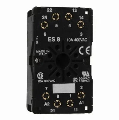 25622130, CROUZET, 8 Pin Din Rail Base - Image 1 of 2