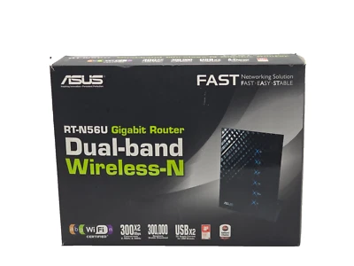 Asus RT-N56U 4-Port Gigabit Wireless-N Router 2.4 And 5 GHz 300 Mbps - Image 1 of 4