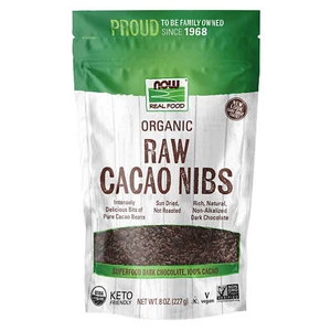 NOW FOODS Cacao Nibs Organic & Raw 8 oz - Picture 1 of 4