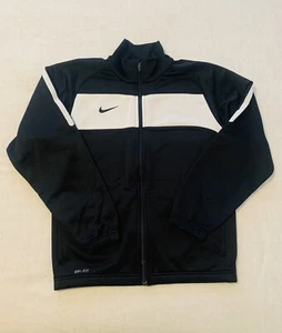 Nike Youth Boy’s Size Medium (10-12) Black/White Full Zip Lightweight Jacket - Picture 1 of 2
