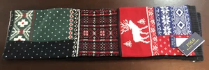 Polo Ralph Lauren Patchwork Wool Snowflake Rein Deer Scarf Youth Sz 4-6X - Picture 1 of 3