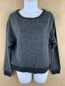 Sudadera para mujer AEROPOSTALE manga larga recortada cuello barco nueva con etiquetas gris oscuro talla M - Imagen 1 de 7