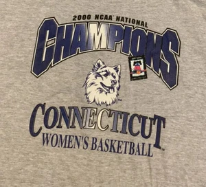 Camisa vintage 2000 UConn Connecticut Huskies NCAA campeones de baloncesto XL L/S - Imagen 1 de 6