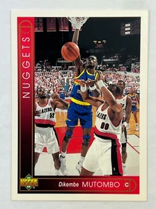 1993-94 Upper Deck Dikembe Mutombo #55 Denver Nuggets Card - Free Ship. GA - Picture 1 of 2