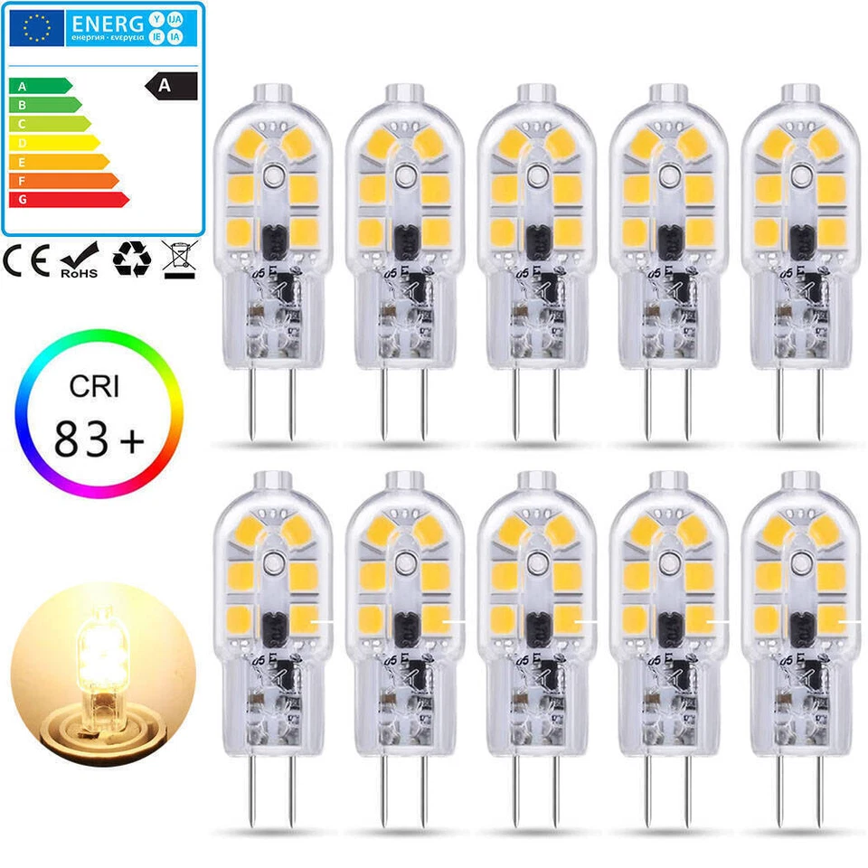 10X G4 Led 12v 5w DC Warmweiß Stiftsockel Leuchtmittel Lampe cob Nicht dimmbar - Bild 1 von 4