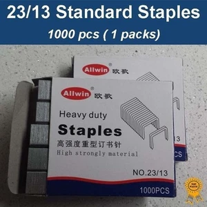 1x1000 pcs, 23/13, Standard Heavy Duty Staples, Refill School Home Office staple - Picture 1 of 1