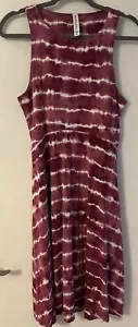Athleta Women's Pink Tie Dye Stripe Santorini Thera Activewear Dress Size MT - Picture 1 of 6