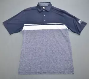 Polo golf uomo FootJoy FJ manica corta blu navy bianca grande logo San Jose - Foto 1 di 8