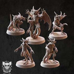 Paquete Quasit - Miniatura escala 28 mm para D&D, Pathfinder, TTRPG - Imagen 1 de 6