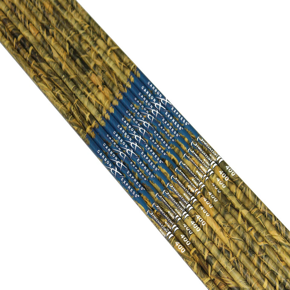 12pcs Archery Carbon Arrow Shafts Sp300 340 400 ID6.2mm Compound Bow Hunting - Image 1 of 4