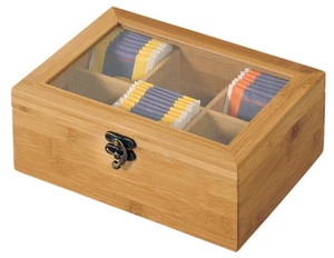 KESPER Holz-Teekiste Teebox Teekasten Kaffeepad-Box Kapsel-Holzbox Kapselspender - Bild 1 von 2
