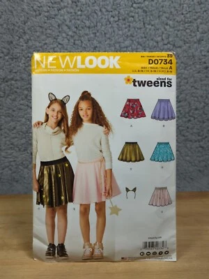NEW LOOK D0734   Girls'  Skirt, Underskirt, ears   Five Sizes In One   Size 8-16 - Image 1 of 4